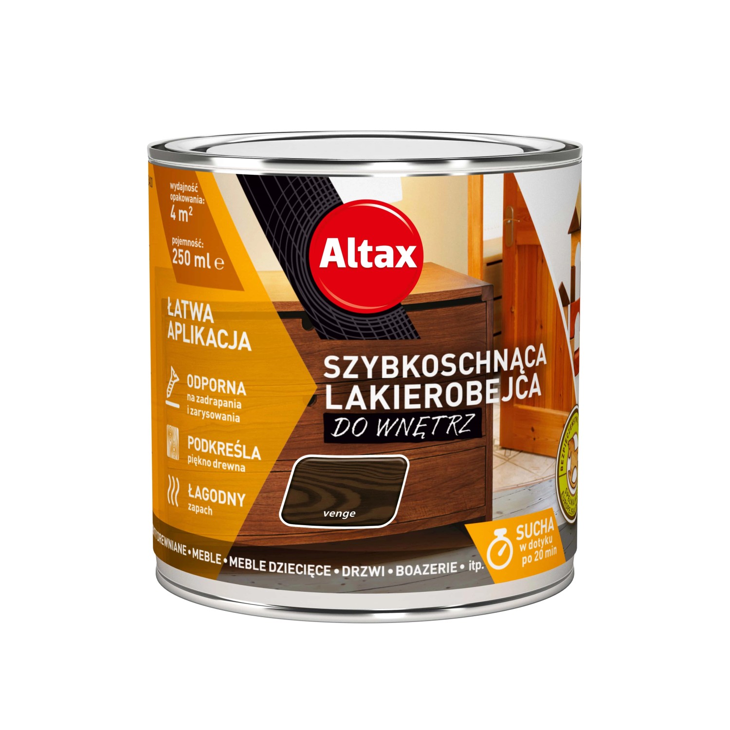 Фото - Лаки й лазурі Altax Lakierobejca szybkoschnąca venge 250 ml 