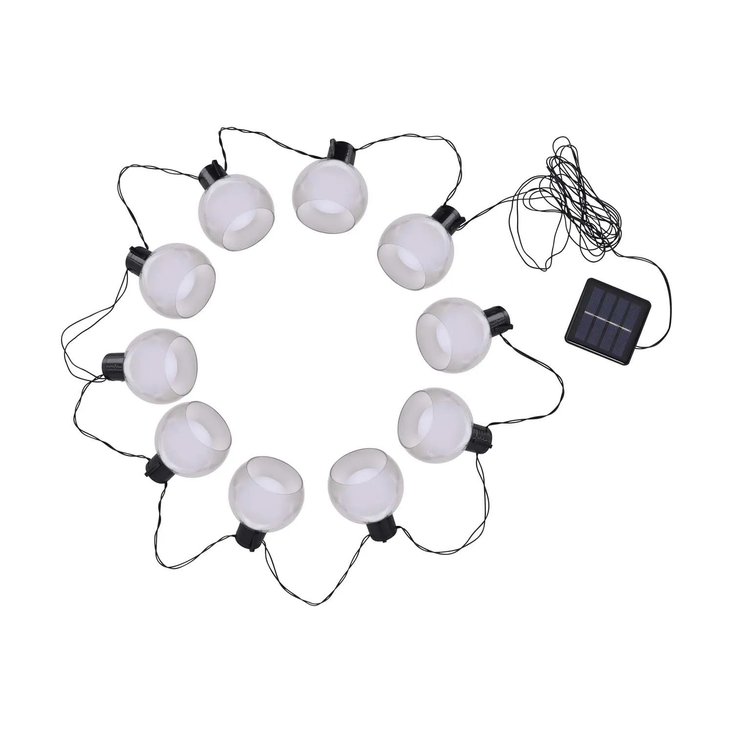 Struhm Girlanda solarna MULGA LED 3W 2700K 10x3lm IP44 3,8m czarna