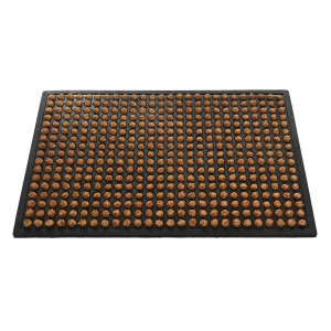 Czarna wycieraczka z wypustkami t.b.t.