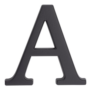 Czarna litera "A" numeru domu od t.b.t.