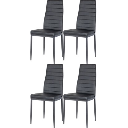 Komplet 4 szt. krzesła Zyta czarne