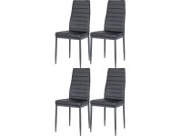 Komplet 4 szt. krzesła Zyta czarne