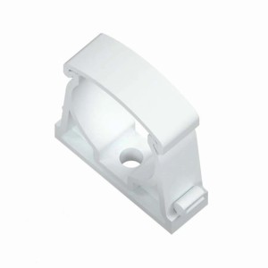 Biały uchwyt do rur do mocowania rur.