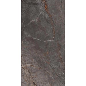 Ciemnoszara płytka podłogowa z efektem marmuru.