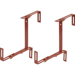 Uchwyt na skrzynkę balkonową, terakota, regulowany 3D dla elastycznego montażu.