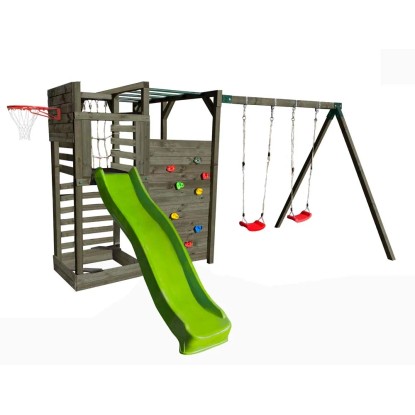 4IQ Plac zabaw Ninja Box 4 antracyt 447 cm x 225 cm wys. 210 cm