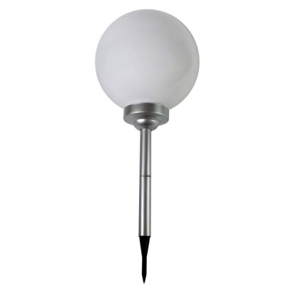 4iQ Lampa solarna LED ZENIT śr. 30 cm srebrna