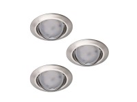 Kanlux Zestaw oczek TRIBIS II 3x400lm 3x4,9W okrągłe chrom matowy