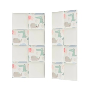 Panele ścienne t.b.t. ze zwierzęcym wzorem dla dzieci (krokodyl, nosorożec).