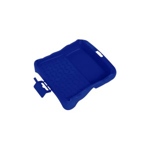 Niebieska kuweta malarska LUX 20x20 cm z tworzywa sztucznego ze skrobakiem.