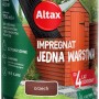 Impregnat do drewna Altax, kolor orzech, do płotów, domków ogrodowych i pergoli.