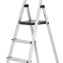 Aluminiowa drabina domowa 4-stopniowa, wysokość robocza 275 cm, maks. obciążenie 150 kg.