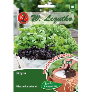 Zdjęcie nasion bazylii t.b.t., mieszanka odmian.