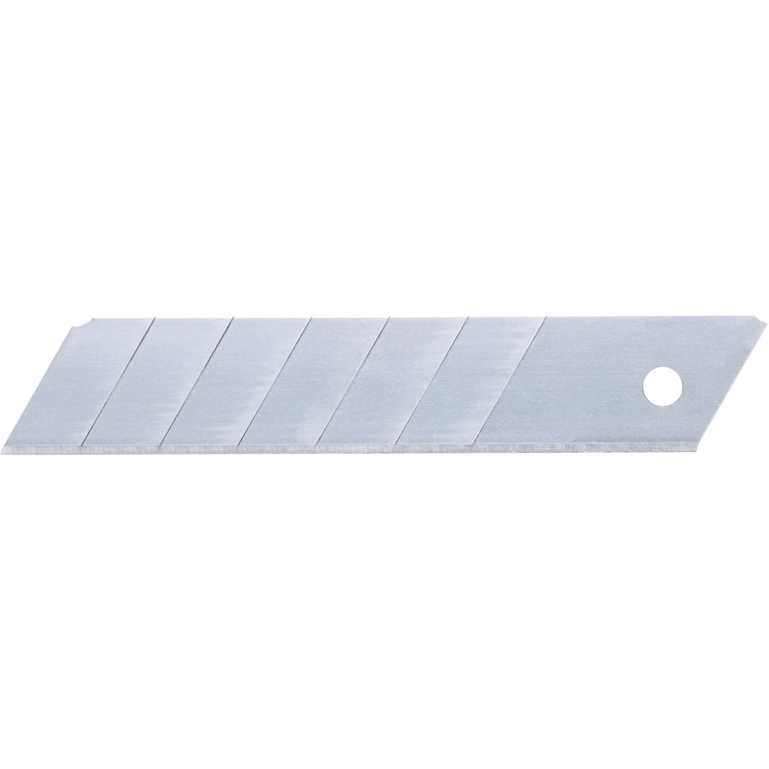 LUX Trapezowe ostrze łamane 25 mm, 3 sztuki do noży segmentowych. Srebrne ostrze z punktami odłamywania.