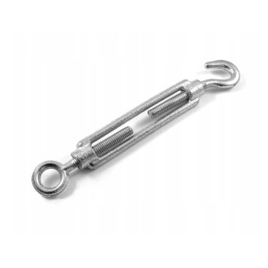 Śruba rzymska z hakiem M12 x 125 mm, ocynkowana, do napinania lin w transporcie.
