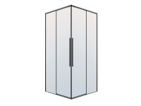 KABI Kabina Viva black kwadratowa 90x90