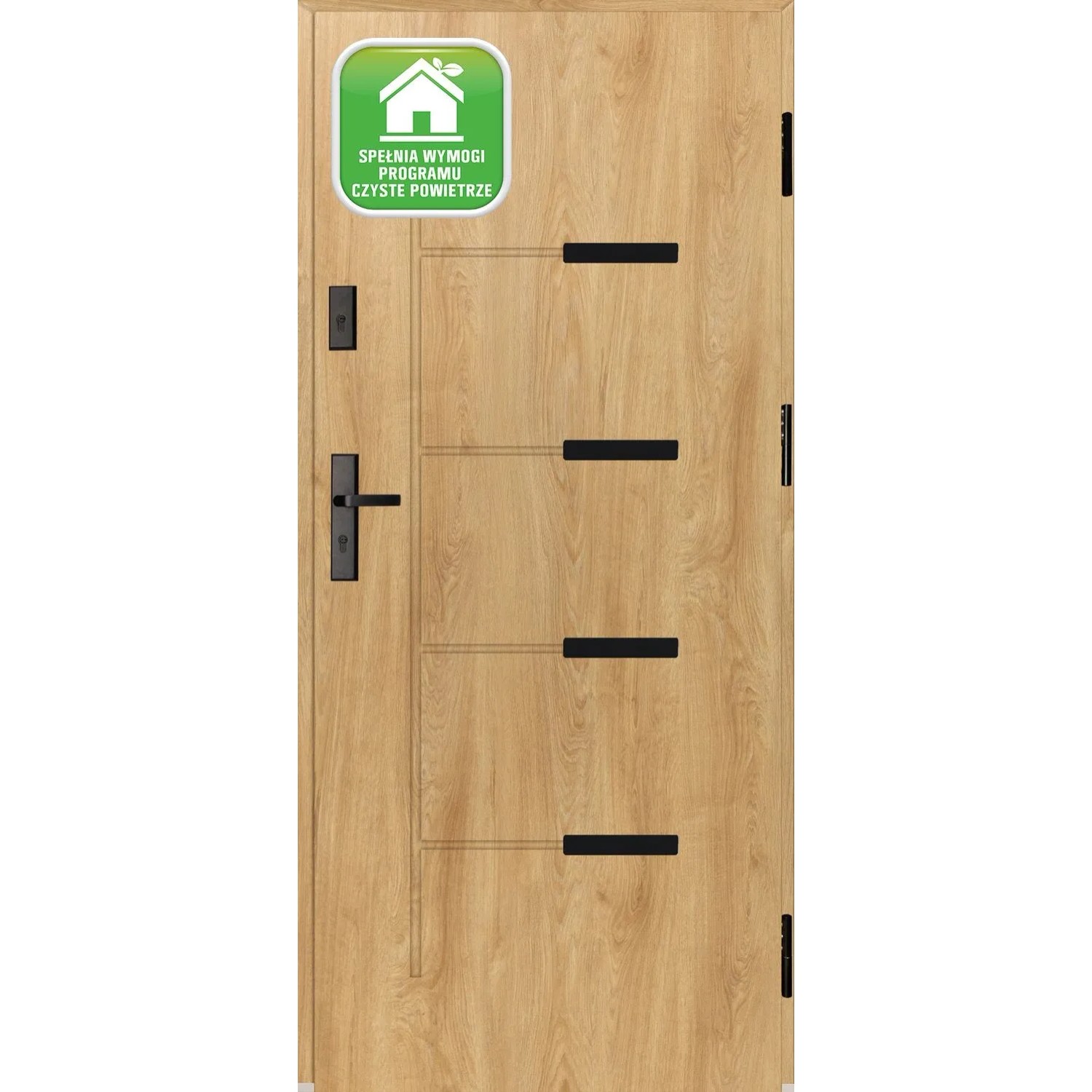 Splendoor Drzwi zewnętrzne Onyks Dąb naturalny 80P otwierane na zewn. 93x208