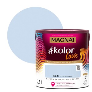 Farba do ścian Magnat #kolor Love, jasnoniebieska, 2,5L.