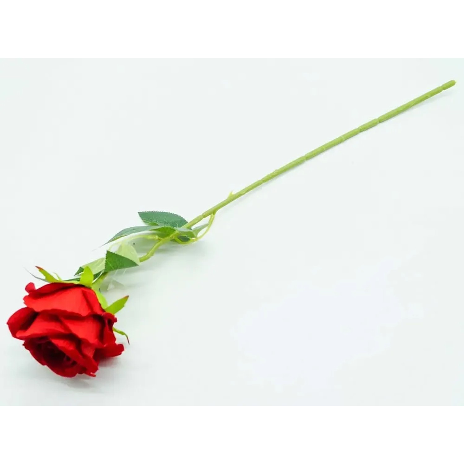 Róża sztuczna pojedyncza welur - 51 cm