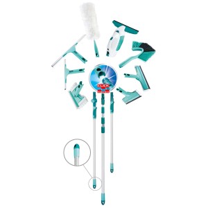 Teleskopowy trzonek Leifheit (75-135 cm) z nasadkami czyszczącymi do Click System.