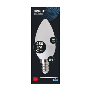 Żarówka LED E14 w kształcie świeczki, 3W, 250 lumenów, ciepła biel.