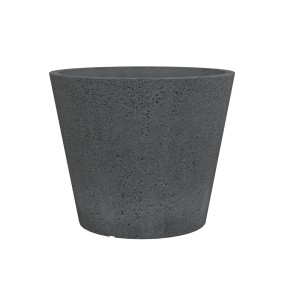 Donica Scheurich C-Cone, Ø 28,5 cm, Stony Black, wygląd betonu do użytku wewnątrz i na zewnątrz.