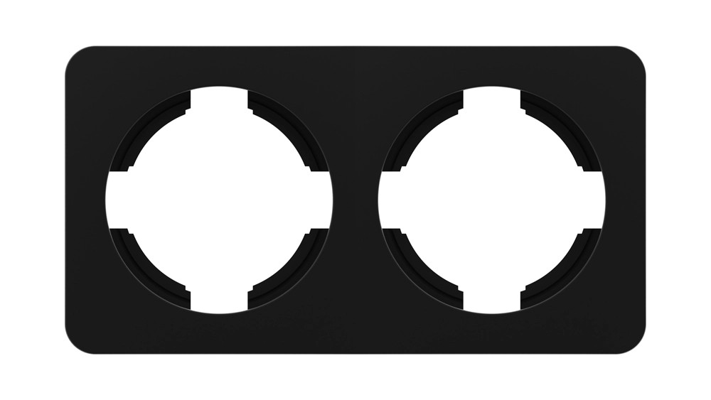 Lux Ramka Malva podwójna czarny mat