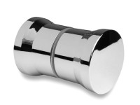 Uchwyt chrom metalowy 1szt okrągły