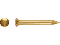 LUX-TOOLS Gwoździe z łbem okrągłym Ø 1,2 mm x 13 mm mosiądz 200 szt
