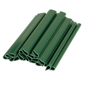 Klipsy do taśmy ogrodzeniowej PVC zielone - 20 szt.