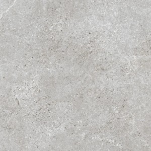Szara płytka podłogowa o delikatnej strukturze, odpowiednia do wnętrz.