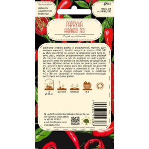 Opakowanie nasion Papryki Habanero Red: Ostra odmiana chili do ogrodu.