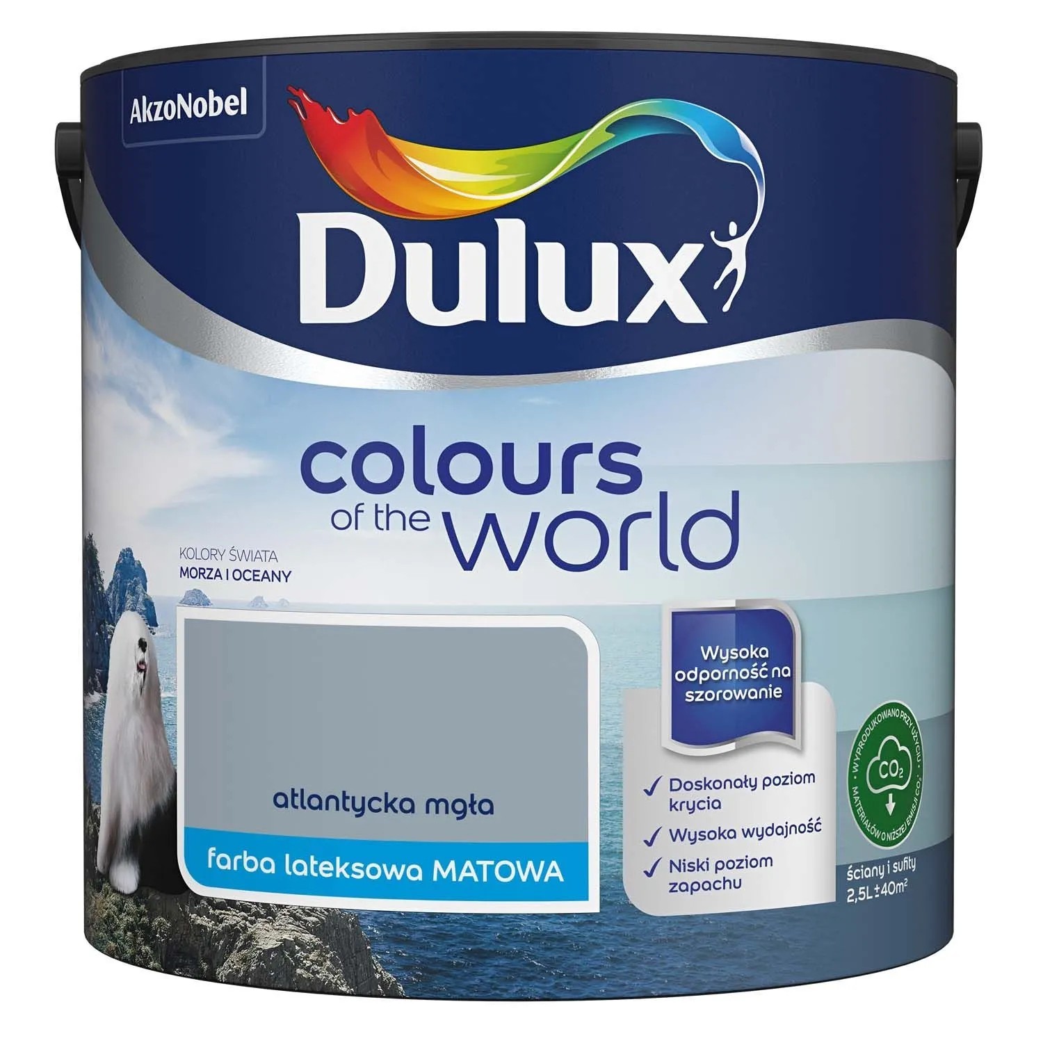 Farba Dulux Kolory Świata atlantycka mgła 2,5 l