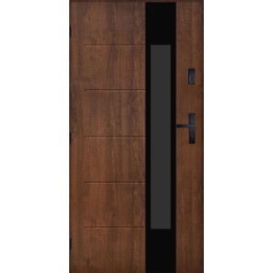 Pantor Drzwi zewnętrzne stalowe SARAGOSSA orzech 90L