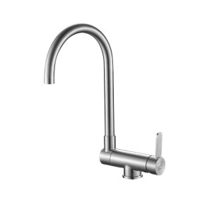 t.b.t. Bateria jednouchwytowa w kolorze srebrnym do zlewu lub umywalki.