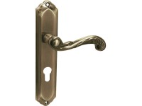 Kuchinox Klamka Retro szyld na wkładkę patyna