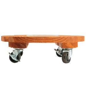 Podstawka drewniana na kółkach - śr. 30 cm