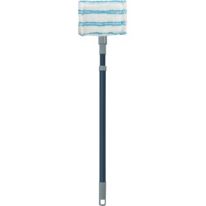 t.b.t. przyrząd do czyszczenia z niebiesko-białą nakładką i teleskopowym uchwytem.