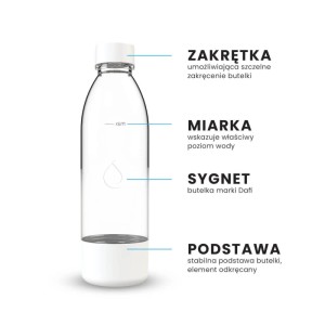 Dafi Butelka do saturatora PushAir Laguna biała - 0,5 l