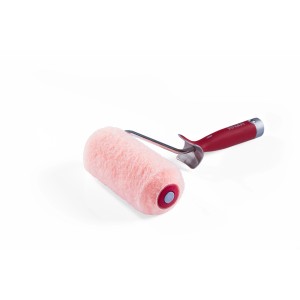 Wałek malarski t.b.t. z czerwonym uchwytem. Wałek do malowania ścian.