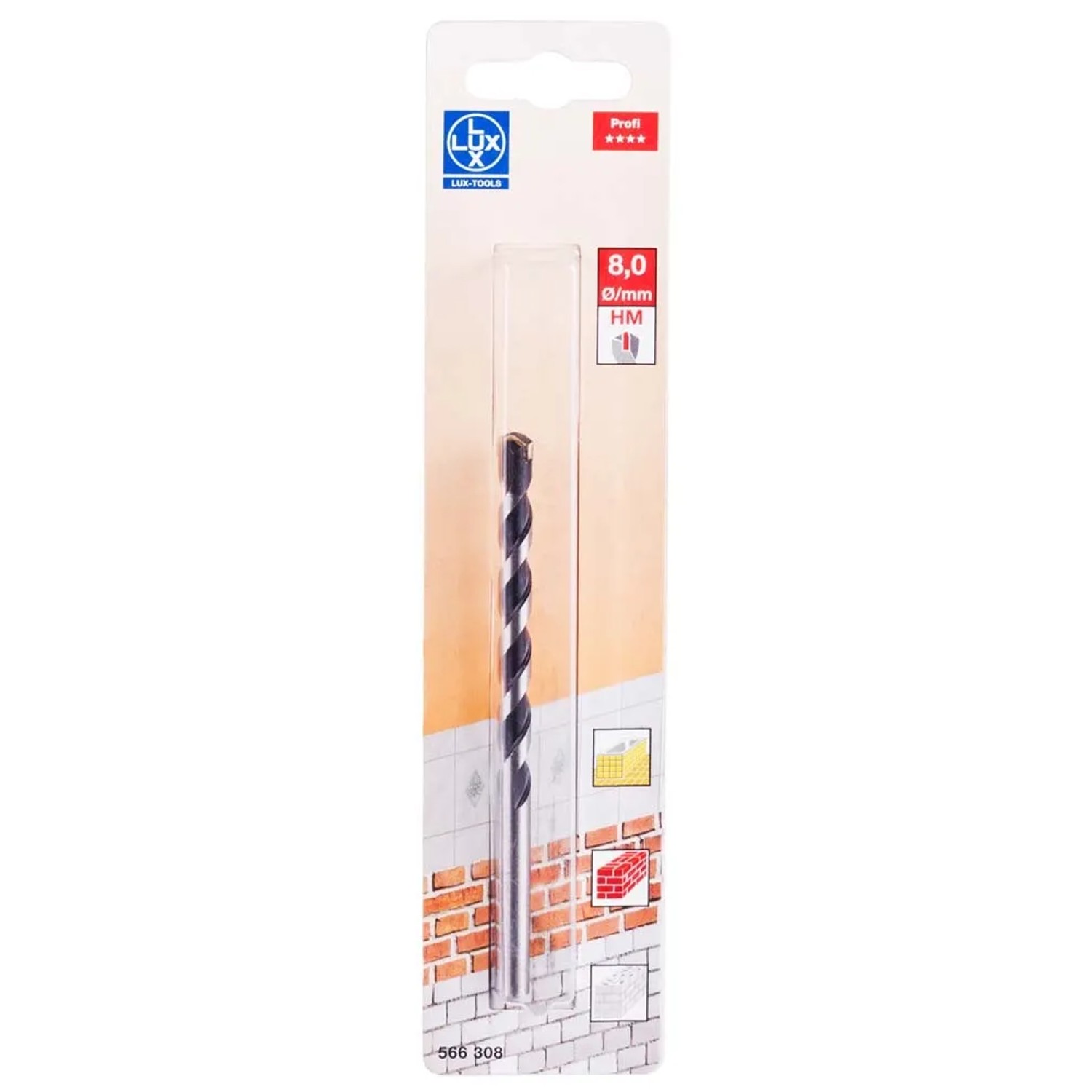 LUX-TOOLS Wiertło do murów i glazury 8x110 mm