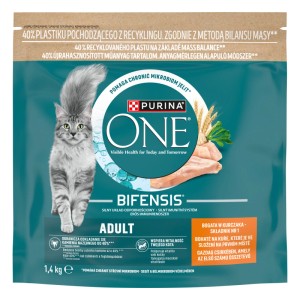 Purina One Adult Sucha karma dla dorosłych kotów, bogata w kurczaka 1,4 kg