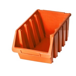 Pomarańczowy pojemnik t.b.t. / pojemnik do układania w stosy do warsztatu i garażu.