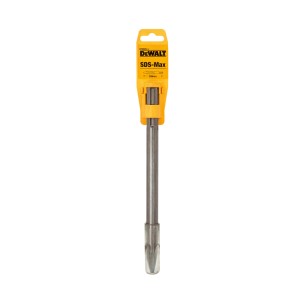 Dłuto DeWalt SDS-Max w żółtym opakowaniu. Pasuje do młotowiertarek.