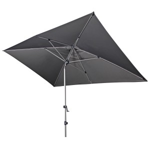 Parasol Doppler Expert, 200x300 cm, antracytowy, z funkcją pochylania. Prostokątny parasol.