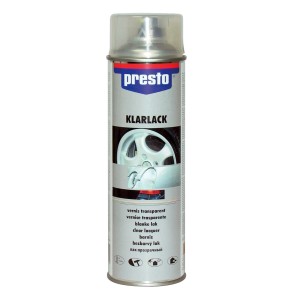 Presto lakier bezbarwny w sprayu, puszka 500 ml do prac lakierniczych.