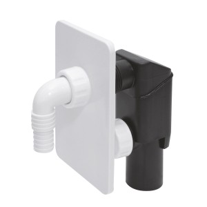 Syfon t.b.t. do pralki/zmywarki, biało-czarny.