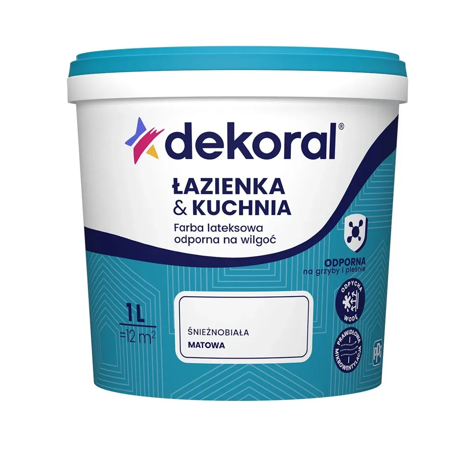 Dekoral Maleinak Plus farba do kuchni i łazienek biała 1 l