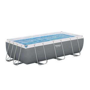 Bestway Basen ogrodowy na stelażu Power Steel z drabinką 201 x 404 x 100 cm