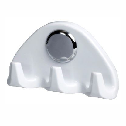 Bisk Wieszak 3-hakowy Sandra biały